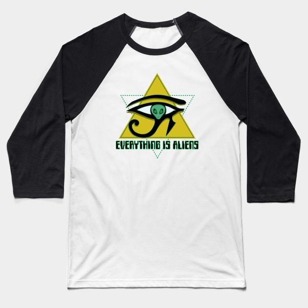 Everything Is Aliens. Baseball T-Shirt by inksquirt